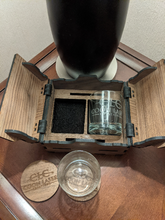 Load image into Gallery viewer, Personalized two glass / two coasters Gift Box