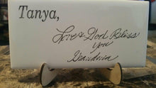 Load image into Gallery viewer, Laser engraved handwriting on tile- custom and personalized