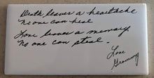 Load image into Gallery viewer, Laser engraved handwriting on tile- custom and personalized