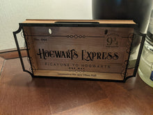 Load image into Gallery viewer, Hogwarts Train Ticket Shadow Box for movie, concert, theater, event tickets
